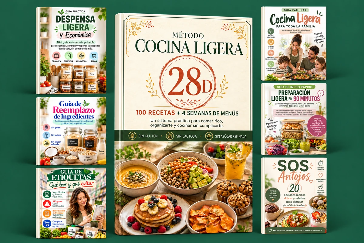 Colección Cocina Ligera 28D: Ebook principal y 6 bonos incluidos